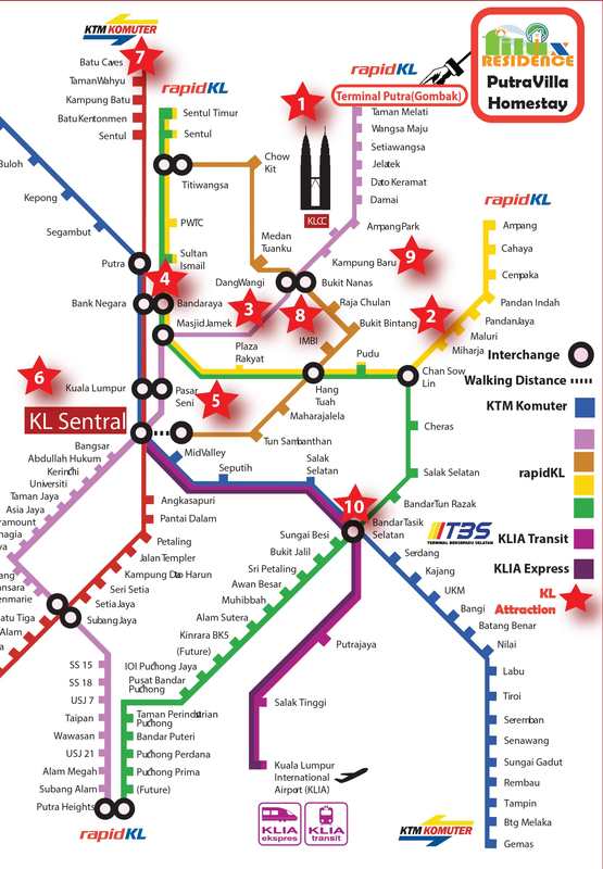 Kuala Lumpur train maps